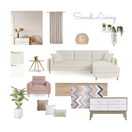 Scandinavian Living Room Interior Design Mood Board by Cen on Style Sourcebook