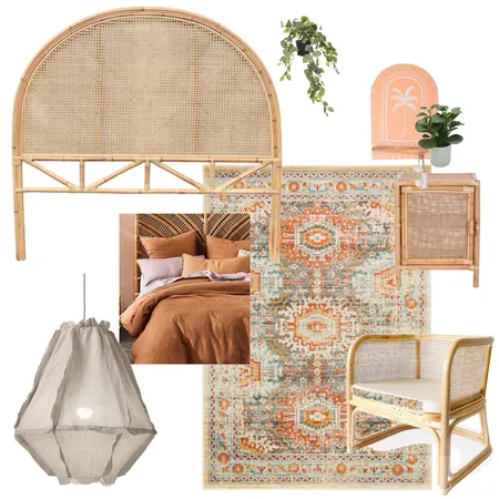 Boho Bedroom Interior Design Mood Board by Vamp Interiors on Style Sourcebook