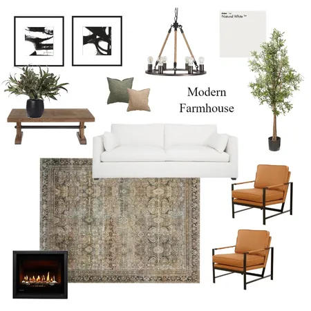 Modern Farmhouse Living Room Interior Design Mood Board by charm11 on Style Sourcebook