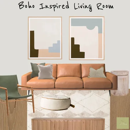 Boho Inspired Living Room Interior Design Mood Board by CCB Home and Interiors on Style Sourcebook