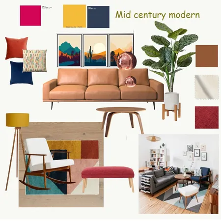 Mid century modern Interior Design Mood Board by taha on Style Sourcebook