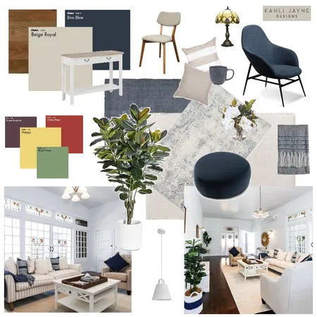 Contemporary Transitional Sitting Room Interior Design Mood Board by Kahli Jayne Designs on Style Sourcebook