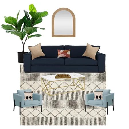 Atiya Living Room blue chair Interior Design Mood Board by rbashir on Style Sourcebook