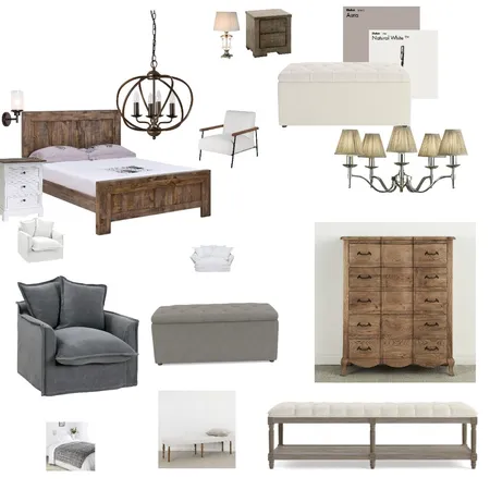 Warm Farmhouse bedroom Interior Design Mood Board by Niqualdr on Style Sourcebook