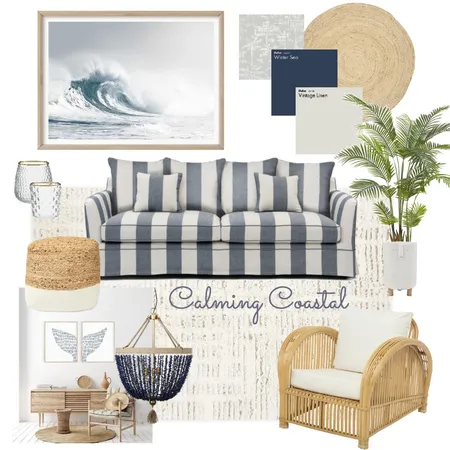 Calming Coastal Interior Design Mood Board by kisha on Style Sourcebook