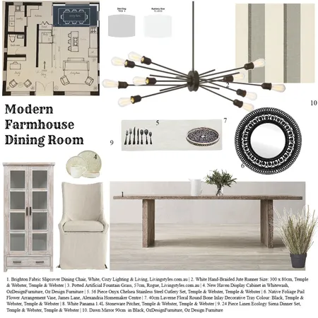 Assignment 9 Dining Room Interior Design Mood Board by mambro on Style Sourcebook