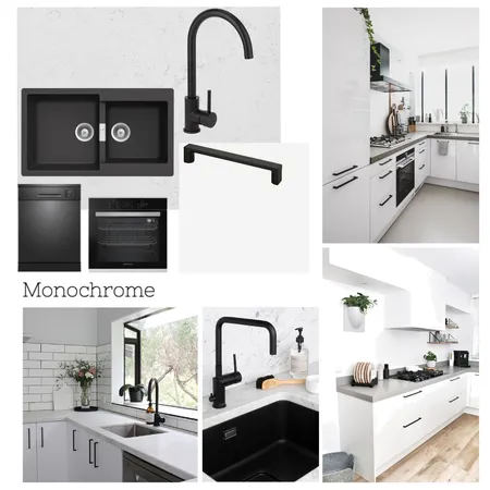 Monochrome Interior Design Mood Board by Samantha McClymont on Style Sourcebook