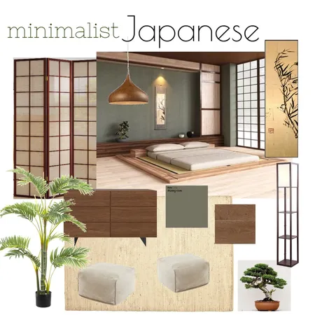 Minimalist Japanese bedroom Interior Design Mood Board by EmmaLeh on Style Sourcebook