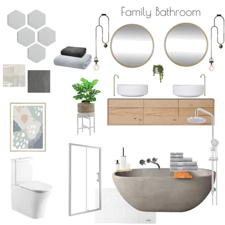 Family Bathroom Interior Design Mood Board by Jasonyarz on Style Sourcebook