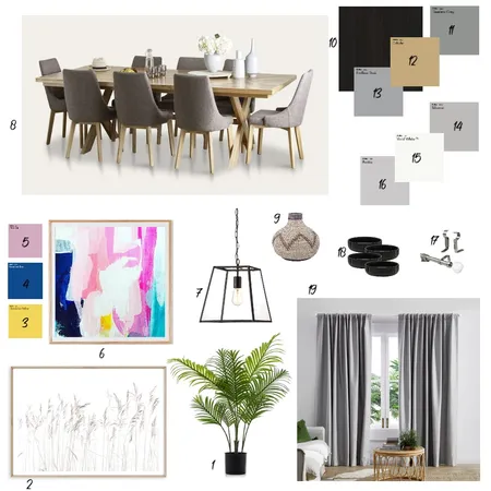 Sample Board Dining Room Interior Design Mood Board by asmaath on Style Sourcebook