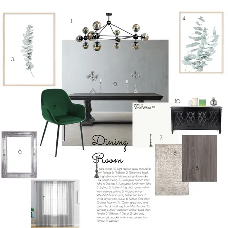 Modern Victorian Dining Room Interior Design Mood Board by tee-tee on Style Sourcebook