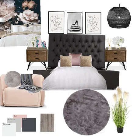 Blushing in Pink and Black luxe Interior Design Mood Board by Bronwyn Heslop on Style Sourcebook