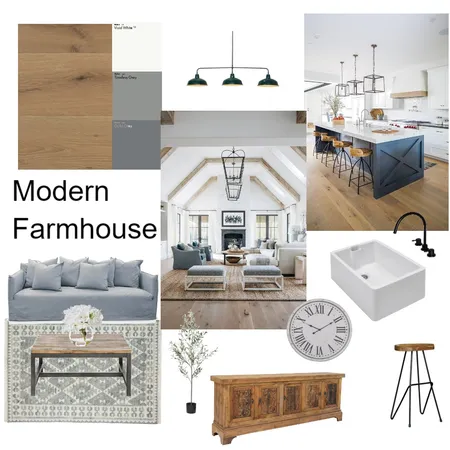 Modern Farmhouse Interior Design Mood Board by Kellie Dedman on Style Sourcebook