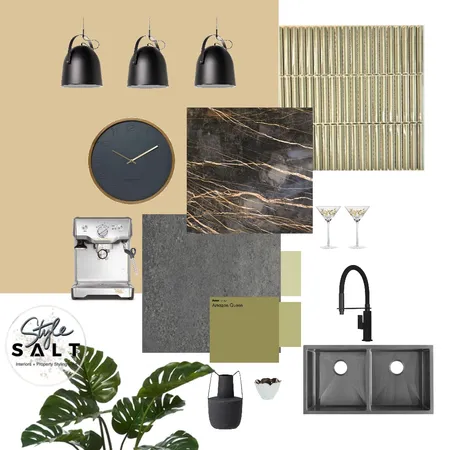 Green & Slate Grey Kitchen Interior Design Mood Board by Style SALT on Style Sourcebook