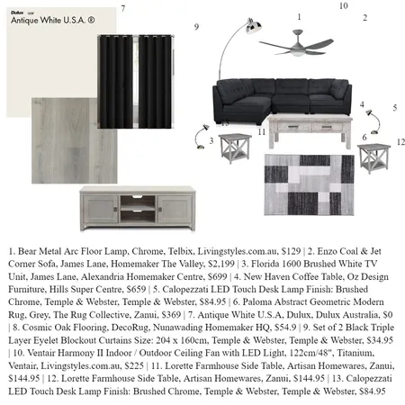 Project 9 Living Interior Design Mood Board by JonesEl on Style Sourcebook