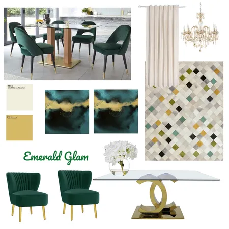 Emerald Glam Interior Design Mood Board by AnjaliMurray on Style Sourcebook