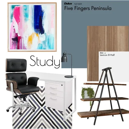 Contemporary Study Interior Design Mood Board by AHJ Interior Design on Style Sourcebook