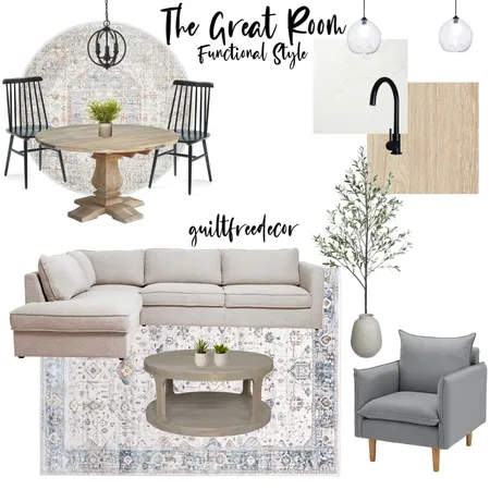 Great Room Interior Design Mood Board by guiltfreedecor on Style Sourcebook