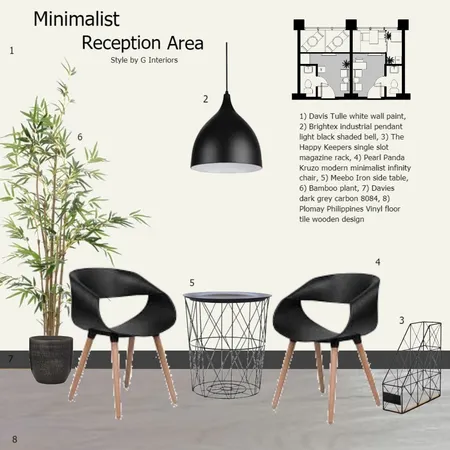 Minimalist Reception Area Interior Design Mood Board by Gia123 on Style Sourcebook