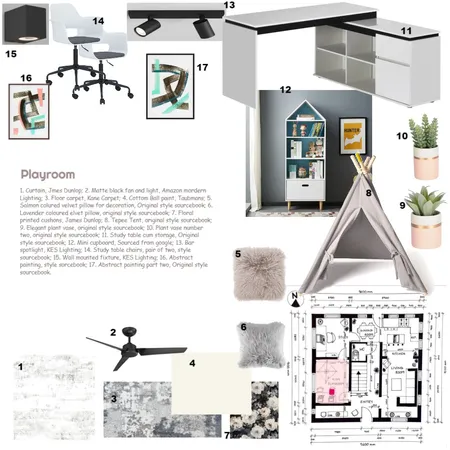 Playroom Interior Design Mood Board by shubhangi2305 on Style Sourcebook