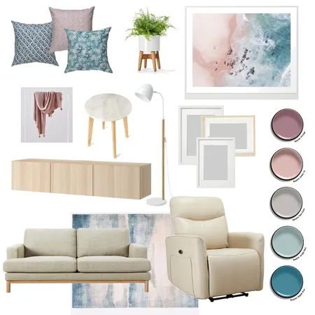 Pastel Living Room Interior Design Mood Board by Beautiful Spaces Interior Design on Style Sourcebook