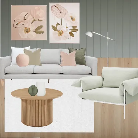 Sage & Dusty Pink Living Room Interior Design Mood Board by co_stylers on Style Sourcebook