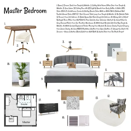 Sample Board - Master Interior Design Mood Board by Chantal on Style Sourcebook