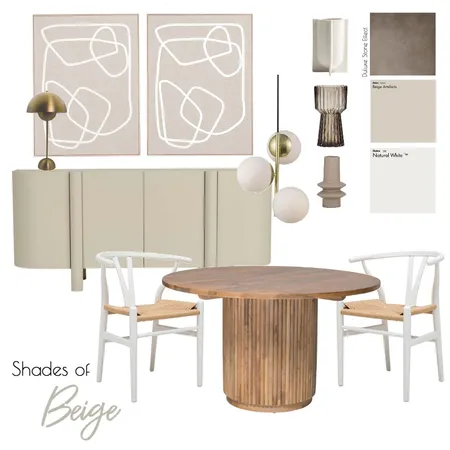 Shades of Beige - Dining Room Interior Design Mood Board by Mood Collective Australia on Style Sourcebook