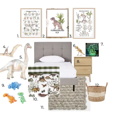 Dino Room! Interior Design Mood Board by Dominelli Design on Style Sourcebook