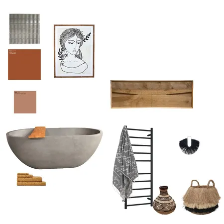 Tribal Bathroom Interior Design Mood Board by brookegould on Style Sourcebook