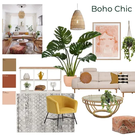 Boho Chic Living Room 2 Interior Design Mood Board by brookegould on Style Sourcebook