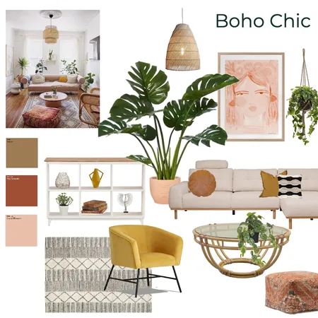 Boho Chic Living Room 3 Interior Design Mood Board by brookegould on Style Sourcebook