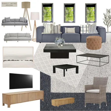 Industrial Hamptons Living final Interior Design Mood Board by Kahli Jayne Designs on Style Sourcebook