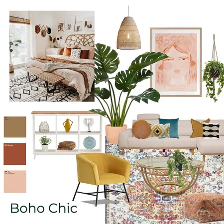 Boho Chic Living Room 6 Interior Design Mood Board by brookegould on Style Sourcebook