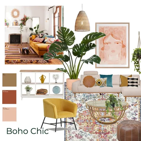 Boho Chic Living Room 9 Interior Design Mood Board by brookegould on Style Sourcebook