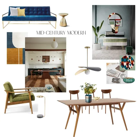 Mid Century Interior Design Mood Board by Trianka on Style Sourcebook