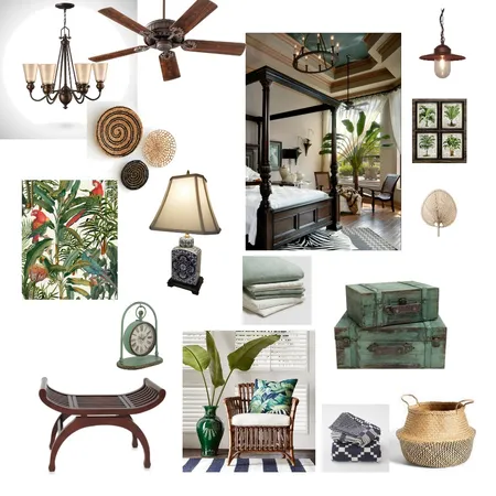 Tropical Colonial Interior Design Mood Board by Lena Sharp on Style Sourcebook