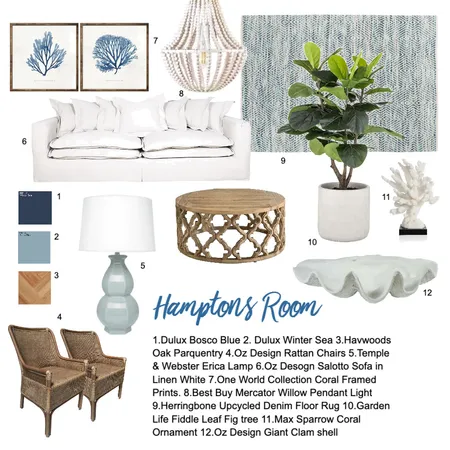 Hamptons Mood Board Final Interior Design Mood Board by JustineSimcoe on Style Sourcebook