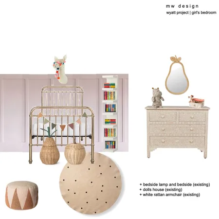 Wyatt Project | Girl's Bedroom Interior Design Mood Board by Henry Weir on Style Sourcebook