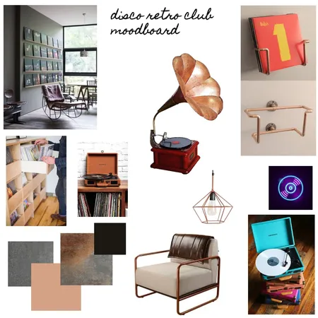 Disco Retro Club Interior Design Mood Board by Fabiana Moura on Style Sourcebook