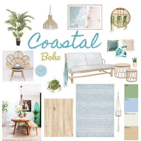 Coastal boho Interior Design Mood Board by fiammetta on Style Sourcebook