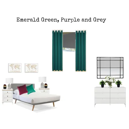 Colour based mood board (green + purple) Interior Design Mood Board by HolidayBates on Style Sourcebook