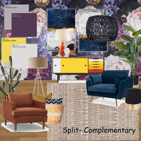 Split Complementary Interior Design Mood Board by aagomez on Style Sourcebook