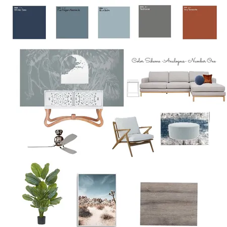 COLOR SCHEME NUMBER ONE -BLUE-ANALOGOUS Interior Design Mood Board by zenic mujica on Style Sourcebook