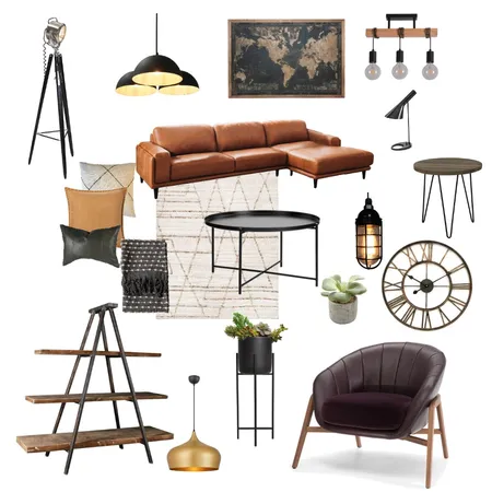 Industrial Tan Interior Design Mood Board by Bulin on Style Sourcebook