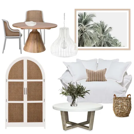 Linen & Rattan Living Interior Design Mood Board by Vienna Rose Interiors on Style Sourcebook