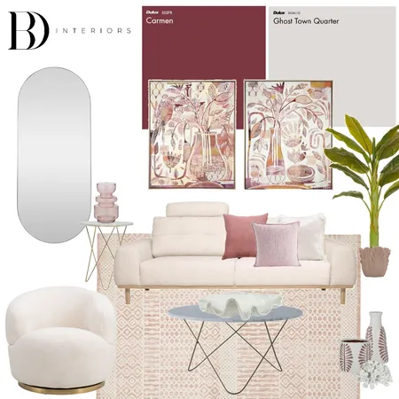 Shades of pink/peach Interior Design Mood Board by bdinteriors on Style Sourcebook