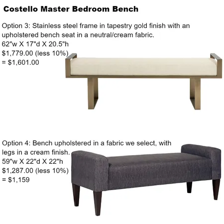 costello master bench2 Interior Design Mood Board by Intelligent Designs on Style Sourcebook