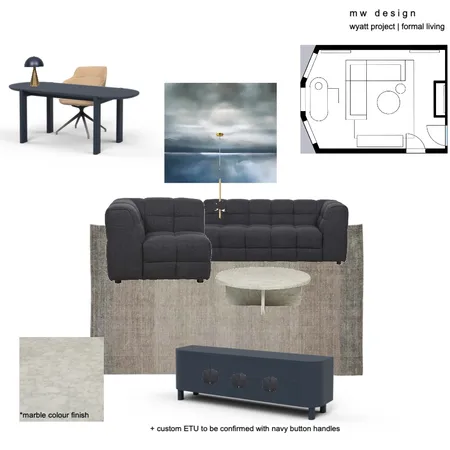 Wyatt Project | Formal Living #1 Interior Design Mood Board by Henry Weir on Style Sourcebook