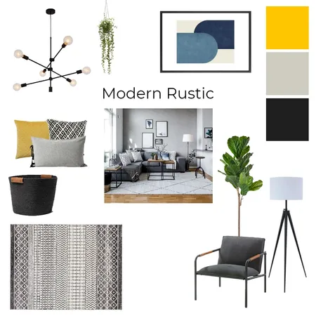 Mark Living Room Modern Rustic Interior Design Mood Board by KJROSS on Style Sourcebook